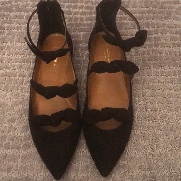 Aquazzura Shoes - Aquazurra Black St. Tropes Bow Flats sz 8 Aquazzura Shoes - Aquazurra Black St. Tropes Bow Flats sz 8